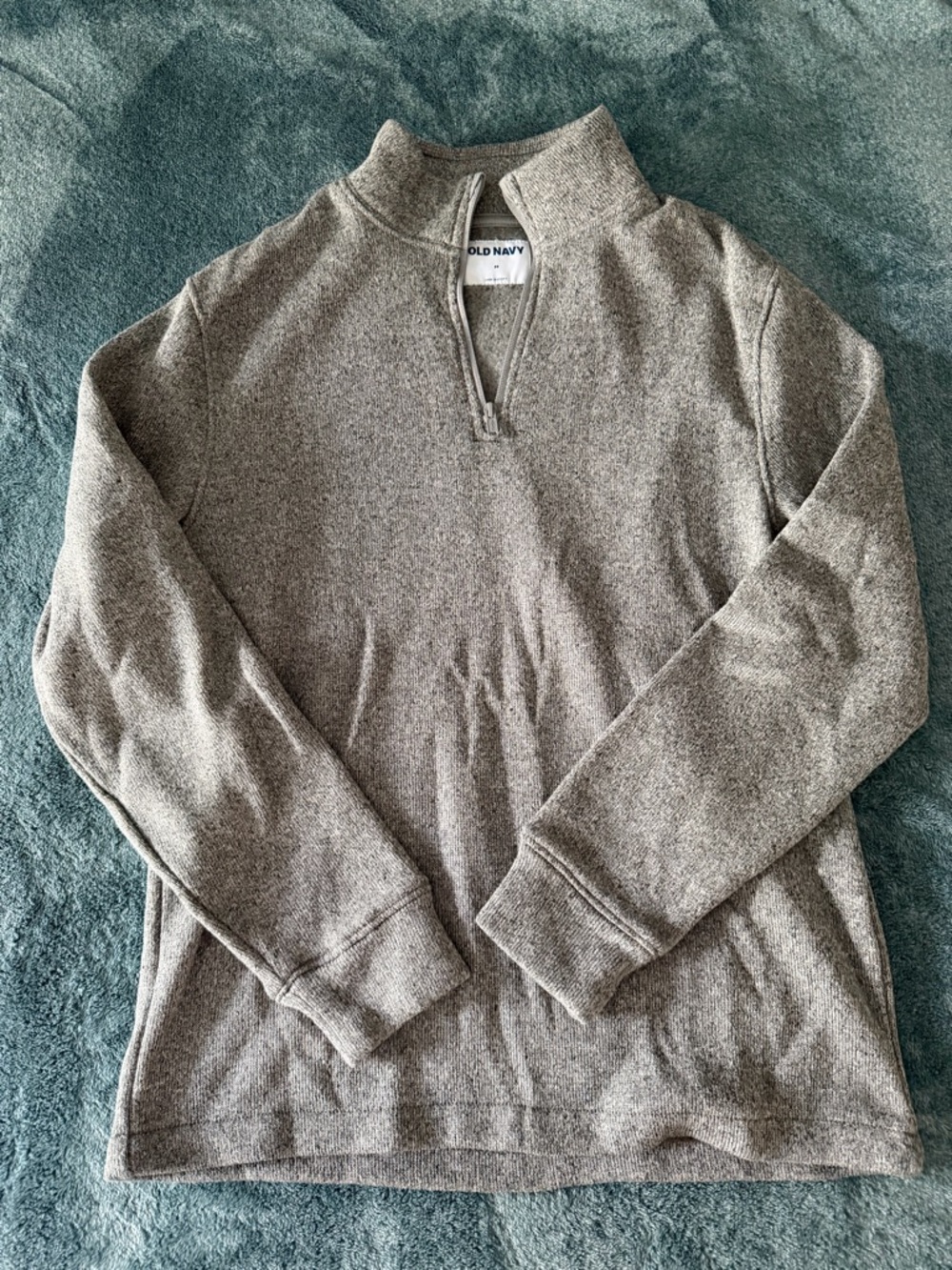 Old Navy Men's Quarter-Zip‎ Sweater Gray Size Medium
